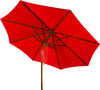 Safavieh Cannes 9ft Wooden Outdoor Umbrella Red Furniture 