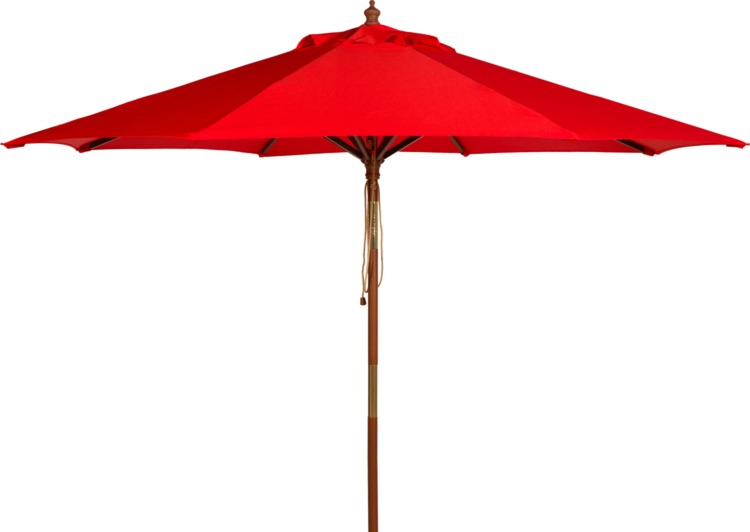 Safavieh Cannes 9ft Wooden Outdoor Umbrella Red Furniture main image