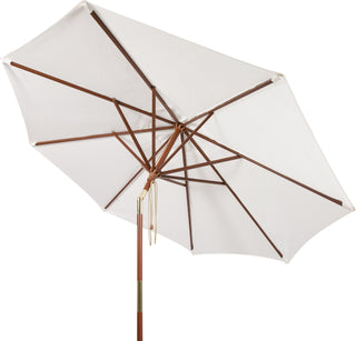 Safavieh Cannes 9ft Wooden Outdoor Umbrella White Furniture  Feature