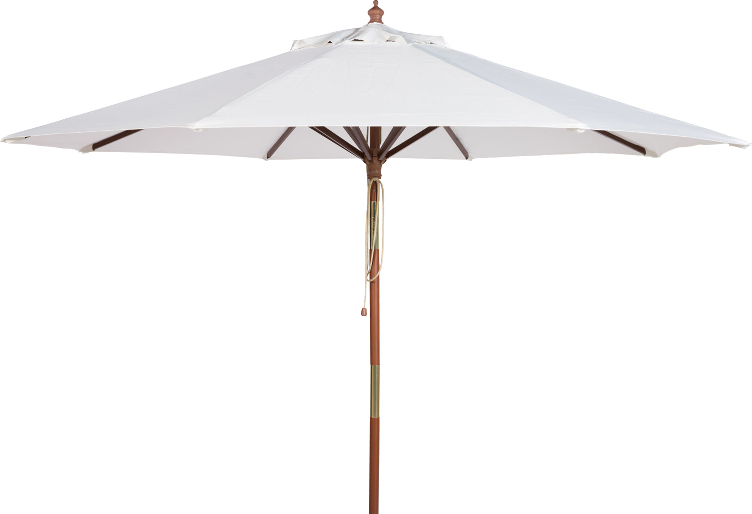 Safavieh Cannes 9ft Wooden Outdoor Umbrella White Furniture main image