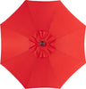 Safavieh Venice Single Scallop 9ft Crank Outdoor Push Button Tilt Umbrella Red/White Furniture 