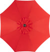 Safavieh Venice Single Scallop 9ft Crank Outdoor Push Button Tilt Umbrella Red/White Furniture 