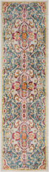 Safavieh Phoenix 100 PHX156B Blue/Yellow Area Rug Runner Image