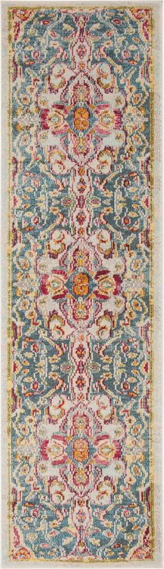 Safavieh Phoenix 100 PHX156B Blue/Yellow Area Rug Runner Image