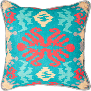 Safavieh Rye Printed Patterns-Velvet Aqua / Red main image