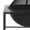 Safavieh Leros Square Fire Pit Black Furniture 