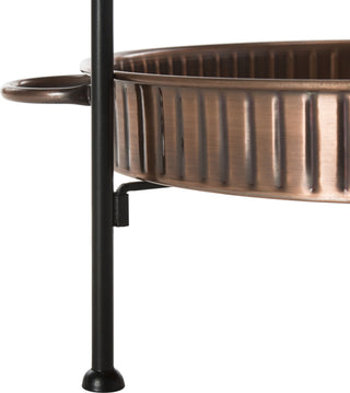 Safavieh Naka Beverage Tub W/Stand Antique Copper/Black Furniture 