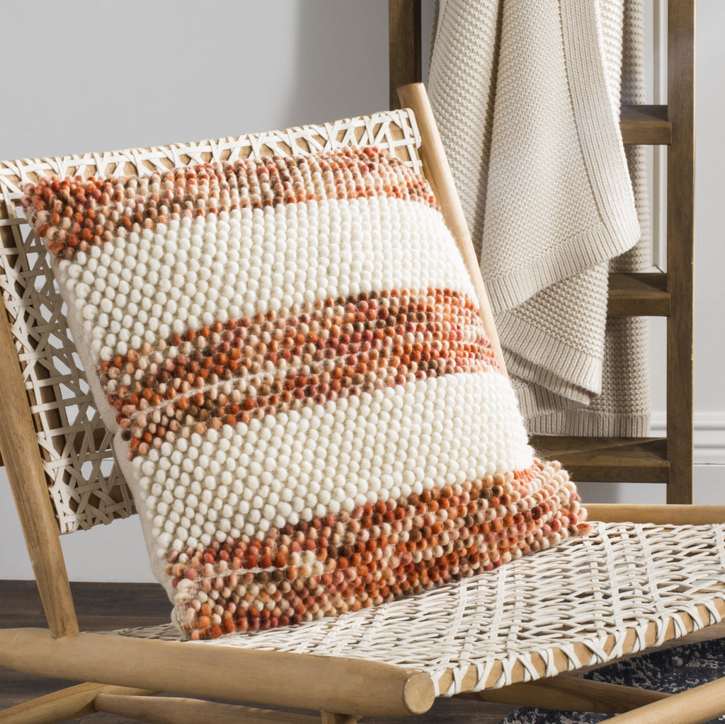 Safavieh Striped Looped Textures and Weaves Ginger Orange  Feature