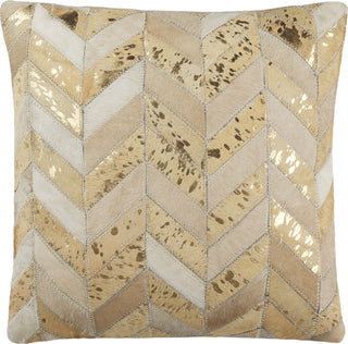 Safavieh Metallic Herringbone Cowhide Beige/Gold main image