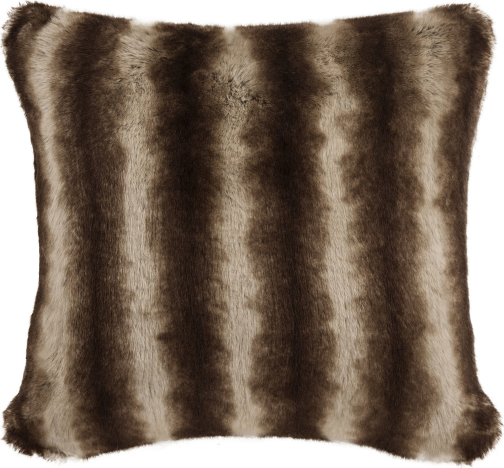Safavieh Coco Striped Faux Plush Fur Milk / Chocolate main image