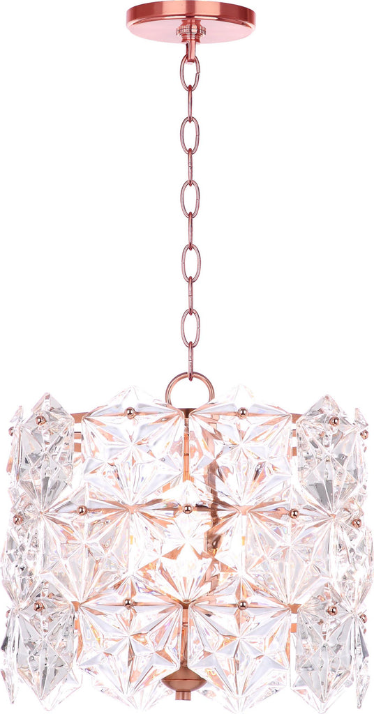 Safavieh Sena 4 Light 14-Inch Dia Adjustable Pendant Clear/Copper Lamp Mirror main image