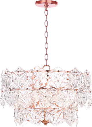 Safavieh Sia 4 Light 19-Inch Dia Adjustable Pendant Clear/Copper Lamp Mirror main image