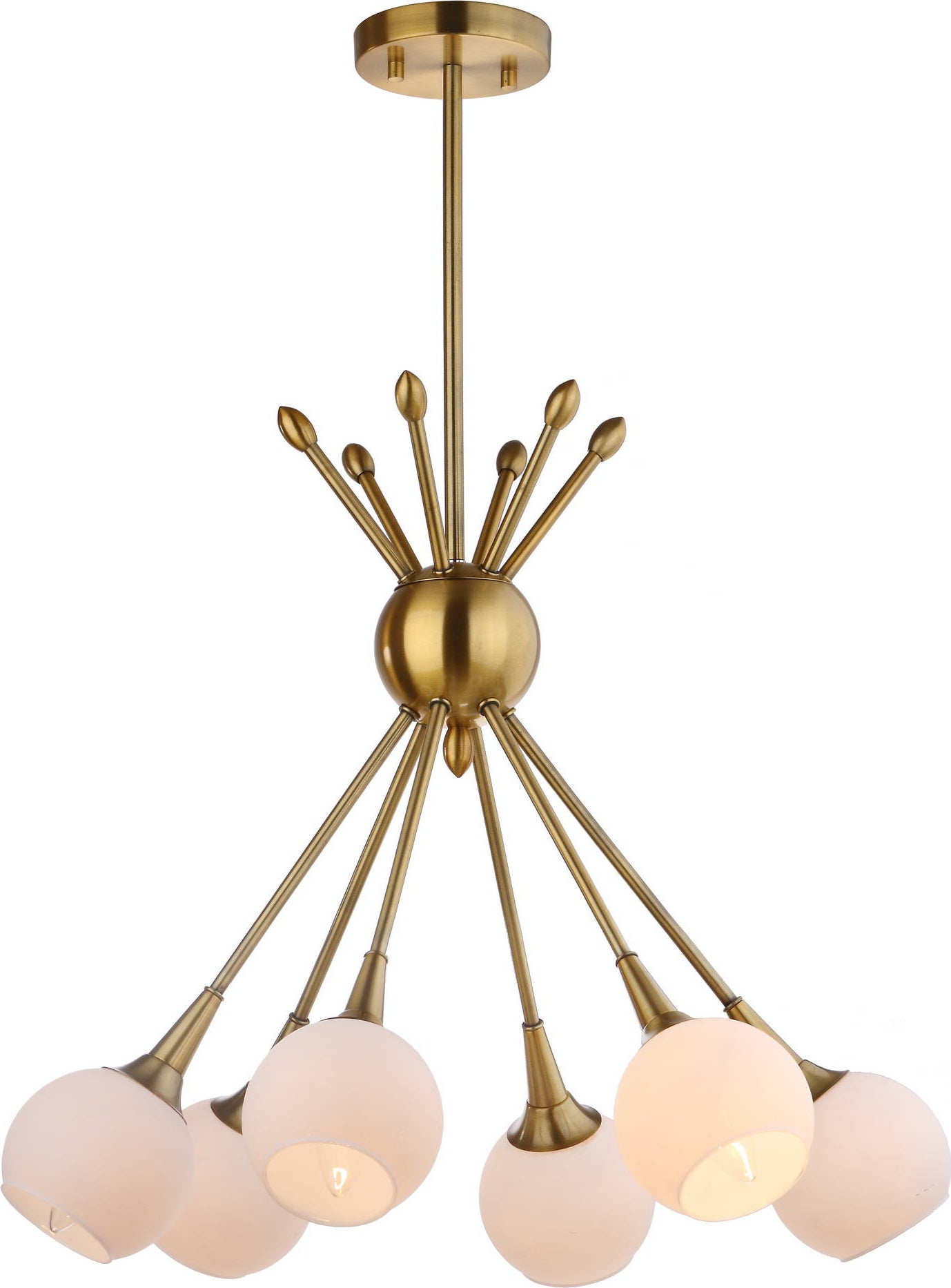 Safavieh Justine 6 Light 22-Inch Dia Adjustable Pendant Brass Gold Lamp main image