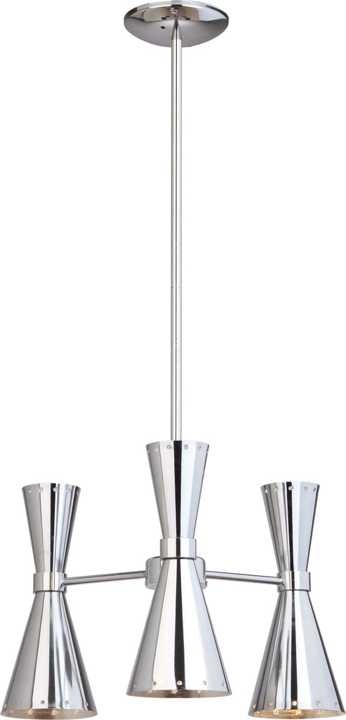 Safavieh Elisio 18-Inch Dia Adjustable Pendant Chrome Lamp Mirror main image