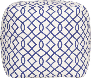 Safavieh Charles Infiniti Pouf Blue and White Furniture main image