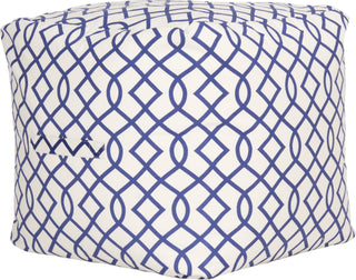 Safavieh Charles Infiniti Pouf Blue and White Furniture 