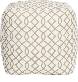 Safavieh Charles Infiniti Pouf Grey and White Furniture main image