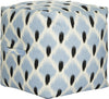 Safavieh Pierre Pouf Light Blue and Black Natural Furniture 