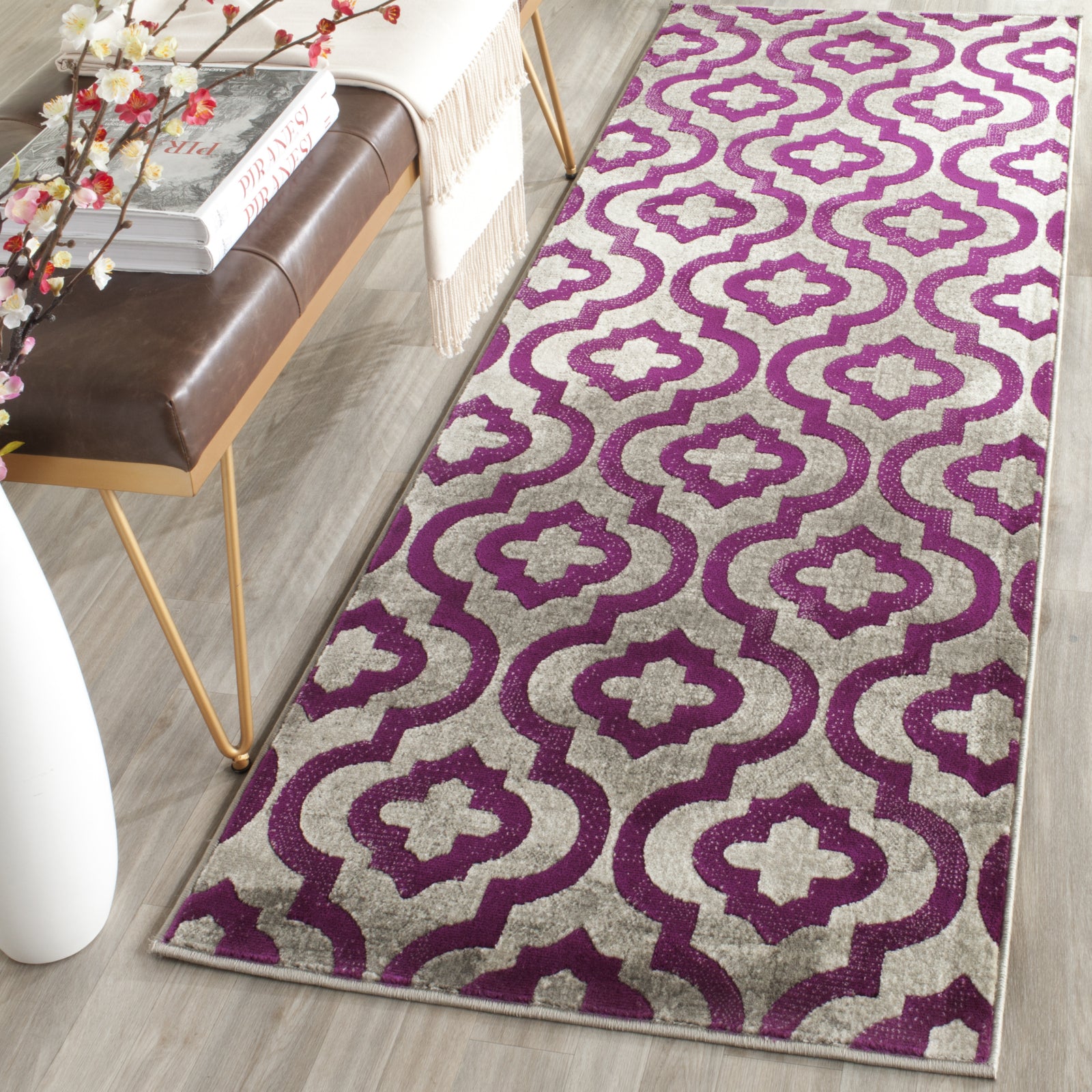Safavieh Porcello PRL7734B Light Grey/Purple Area Rug – Incredible Rugs ...