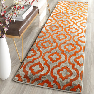 Safavieh Porcello PRL7734F Light Grey/Orange Area Rug 