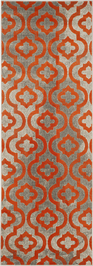 Safavieh Porcello PRL7734F Light Grey/Orange Area Rug 