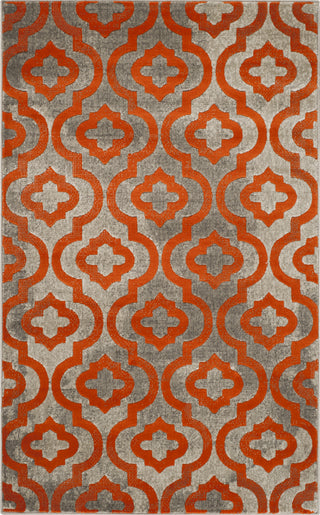 Safavieh Porcello PRL7734F Light Grey/Orange Area Rug 