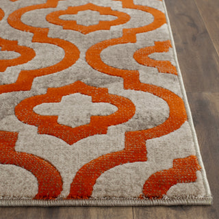 Safavieh Porcello PRL7734F Light Grey/Orange Area Rug 