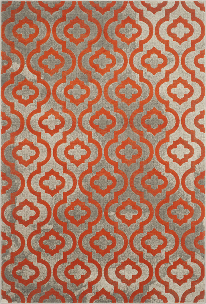 Safavieh Porcello PRL7734F Light Grey/Orange Area Rug main image
