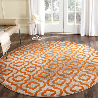 Safavieh Porcello PRL7734F Light Grey/Orange Area Rug 