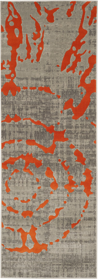 Safavieh Porcello PRL7735F Light Grey/Orange Area Rug 