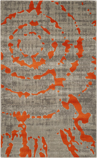 Safavieh Porcello PRL7735F Light Grey/Orange Area Rug 