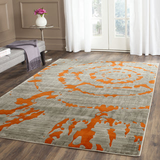 Safavieh Porcello PRL7735F Light Grey/Orange Area Rug 