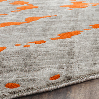 Safavieh Porcello PRL7735F Light Grey/Orange Area Rug 