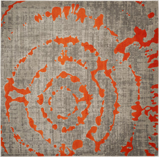 Safavieh Porcello PRL7735F Light Grey/Orange Area Rug 