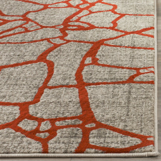 Safavieh Porcello PRL7737F Light Grey/Orange Area Rug 