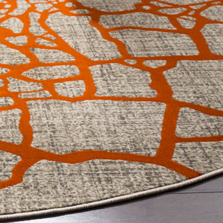 Safavieh Porcello PRL7737F Light Grey/Orange Area Rug 