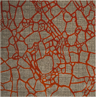 Safavieh Porcello PRL7737F Light Grey/Orange Area Rug 