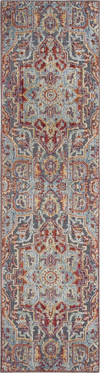 Safavieh Provance PRV180J Aqua/Red Area Rug Runner Image