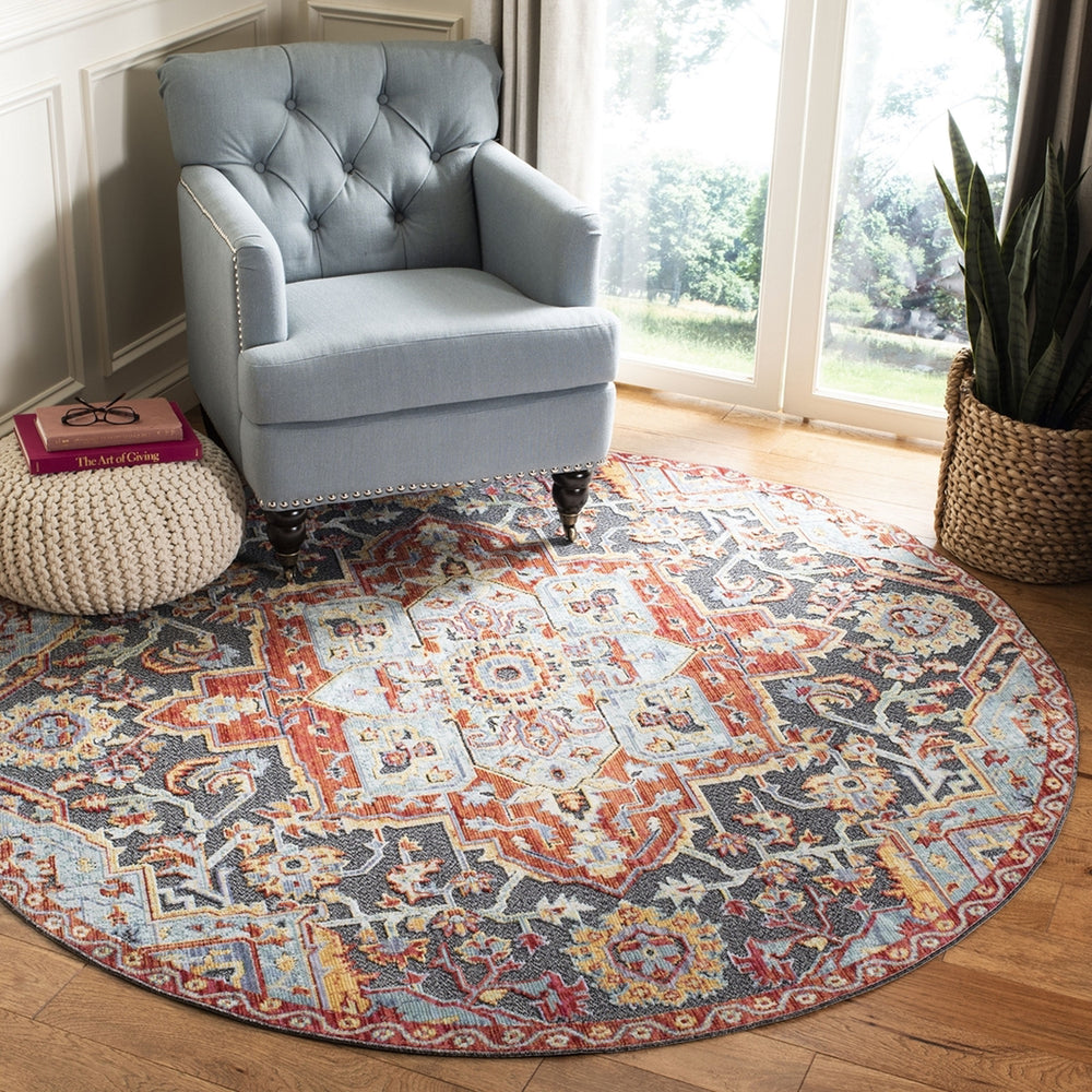 Safavieh Provance PRV180J Aqua/Red Area Rug Lifestyle Image Feature