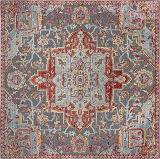 Safavieh Provance PRV180J Aqua/Red Area Rug Square Image