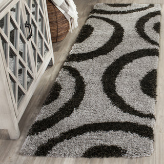 Safavieh Portofino Shag PTS213C Grey/Black Area Rug 