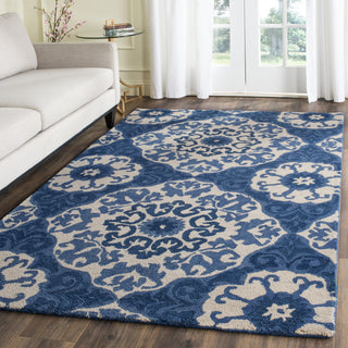 Safavieh Roslyn 525 Blue/Ivory Area Rug Room Scene Feature