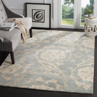 Safavieh Roslyn 901 Light Blue/Ivory Area Rug Room Scene Feature