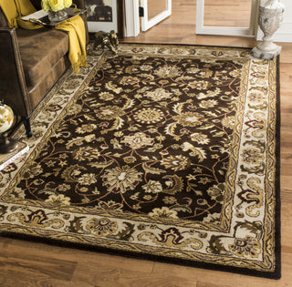 Safavieh Royalty Roy239 Chocolate/Beige Area Rug Room Scene Feature