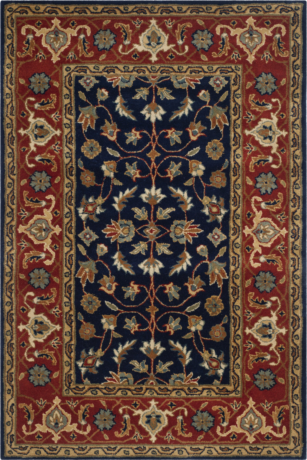 Safavieh Royalty Roy256 Rust/Navy Area Rug – Incredible Rugs and Decor