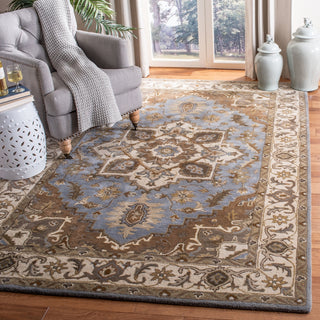 Safavieh Royalty 700 Light Blue/Beige Area Rug Room Scene Feature