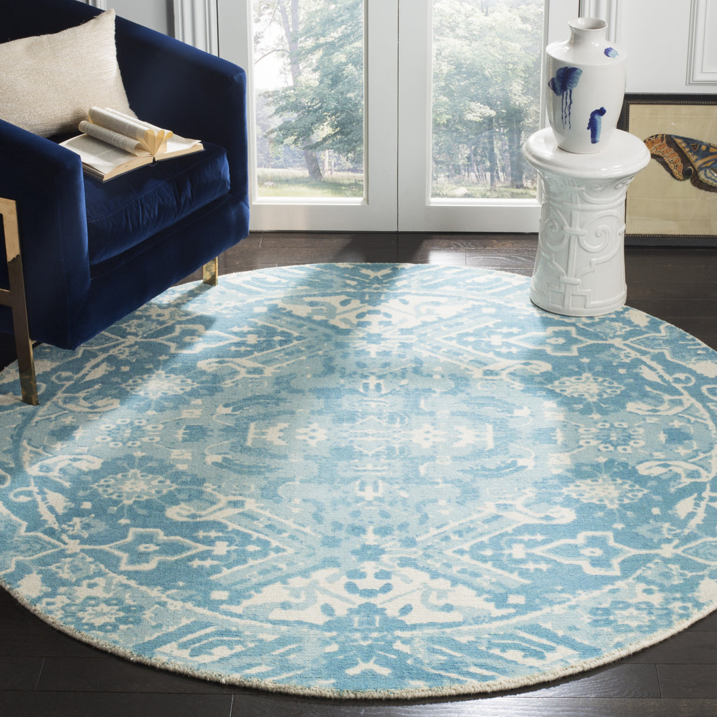 Circular Rug Rvt Safavieh Rvt-Restoration Vintage Restoration 532 Light Blue/Ivory Area ...
