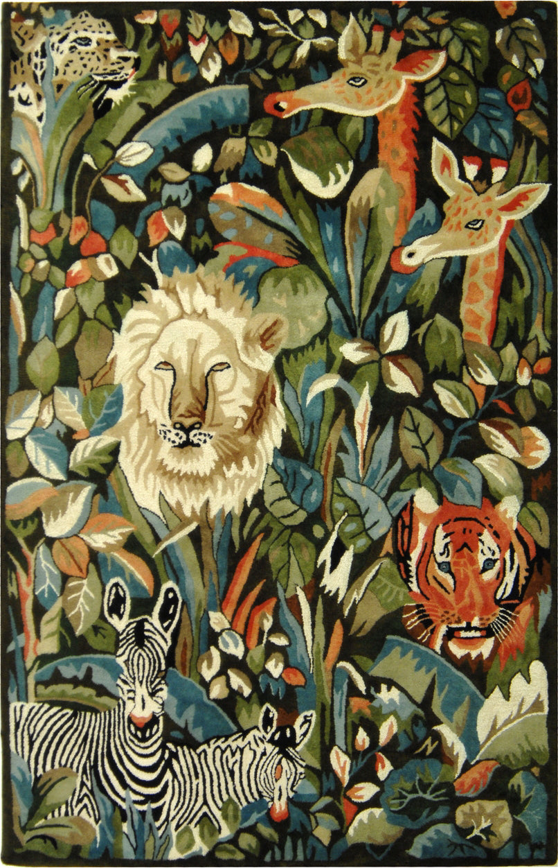 Safavieh Safari SAF830 Blue/Multi Area Rug