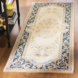 Safavieh Savonnerie 116 Ivory/Navy Area Rug Room Scene