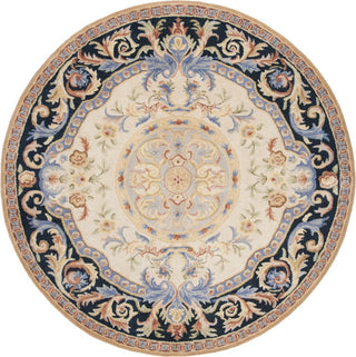 Safavieh Savonnerie 116 Ivory/Navy Area Rug Round